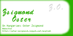 zsigmond oster business card